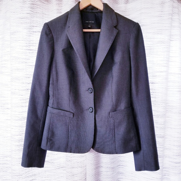 The Limited Career Blazer Gray 4 - Picture 2 of 8